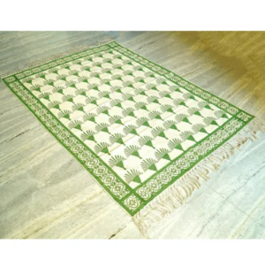 Green Printed Bedroom Rug